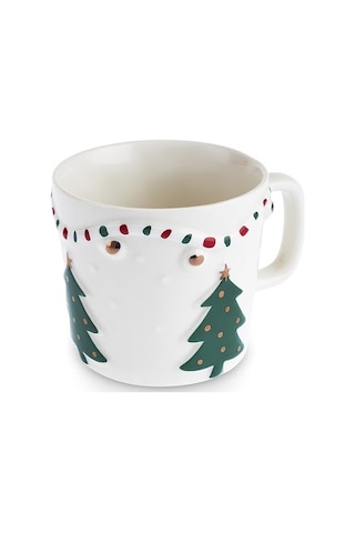 Karaca New Year Yılbaşı Glowy Tree Kupa 460 Ml Beyaz