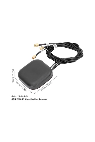 Fastbuy Dış Mekan Sulu Dayanıklı 4g/wifi/gps Triplo Anten Abs+bakır Sma Bağlantı 5/28dbi Kazanç Geniş Frekanslı