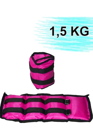El Ve Ayak Bilek Ağırlığı 2x1 ,5 Kg Kum Torbası Korsesi Ağırlık Kas Güçlendirmek Pilates 1.5 Kg Çift