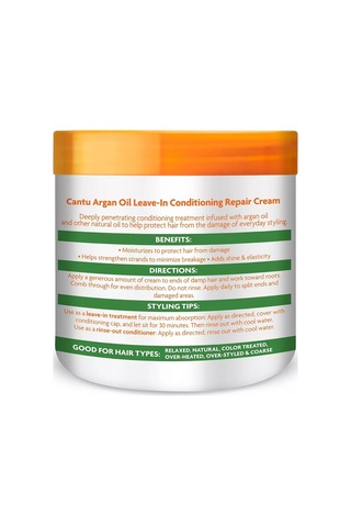 Cantu Argan Yağlı Onarıcı Durulanmayan Saç Bakım Kremi 453GR
