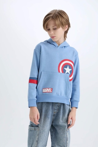 Defacto Erkek Çocuk Marvel Avengers Regular Fit Kapüşonlu Kalın Sweatshirt Kumaşı Sweatshirt D4717a8nsbe756 Mavi