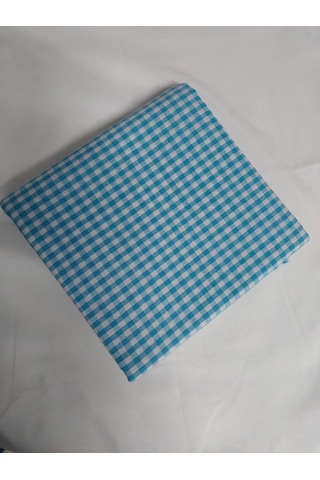 Kareli Desen Pötikareli Masa Örtüsü Turkuaz