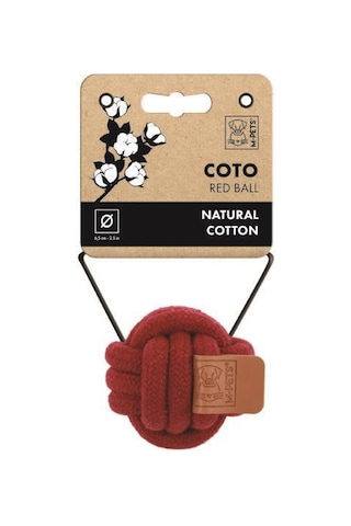 M-Pets Coto Siyah Örgü Halat Top Köpek Oyuncağı 9.5 CM