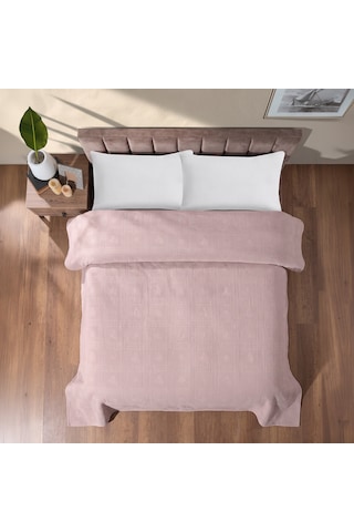 Maxstyle Çift Kişilik %100 Pamuk Pike Pudra 200x220 Cm Renkli