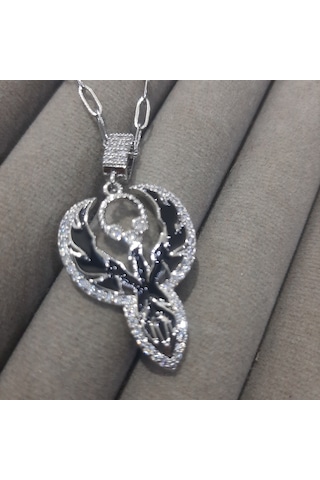 Beren Aksesuar Stainless Steel Unisex Anka Kuşu Çelik Kolye Gümüş