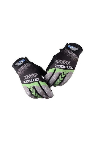 Xbyc Outdoor Mtb Mevsimlik Tam Parmak Bisiklet Eldiveni Large Eldiven Yeşil