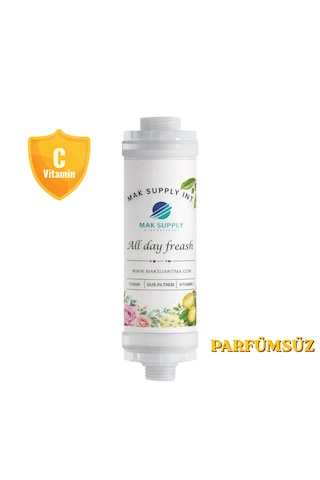 Duş Filtresi C Vitaminli Limon / C Vitaminli Kokusuz / Gül Hyaluronik Asit beyaz