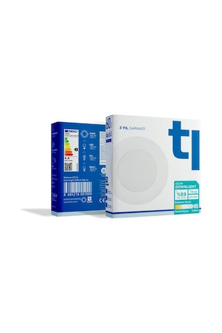 Redeem C12W Downlight, Titreşimsiz, Göz Konforu, 790 Lümen, Parlak Beyaz, 5700 Kelvin Beyaz