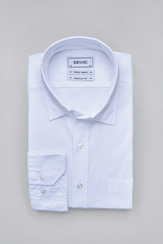 Bisse Klasik Spor Yaka Uzun Kollu Regular Fit Beyaz Erkek Gömlek Gmkls4ksp242049 D01 Beyaz