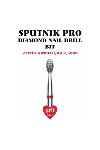 Elmas Zeytin Freze Kırmızı Çap 2,5mm