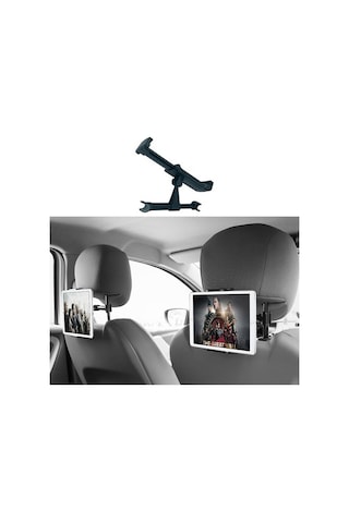 Oto Koltuk Arkası Telefon Tablet Tutucu Ayarlanabilir 360 Derece Dönebilen Pratik Stand