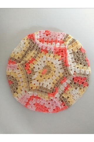 El Yapımı Ressam Beresi , Kadın Ressam Bere, Renkli Kadın Bereleri Pembe - Kahverengi