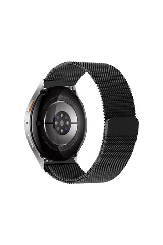 Galaxy Watch 6 / 5 / 4 Fe Uyumlu Manyetik Milanese Metal Kordon 40-47mm Siyah