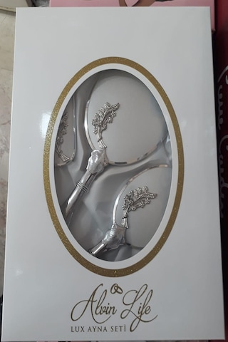 111 Çeyizlik Ayna Tarak Takım-gri