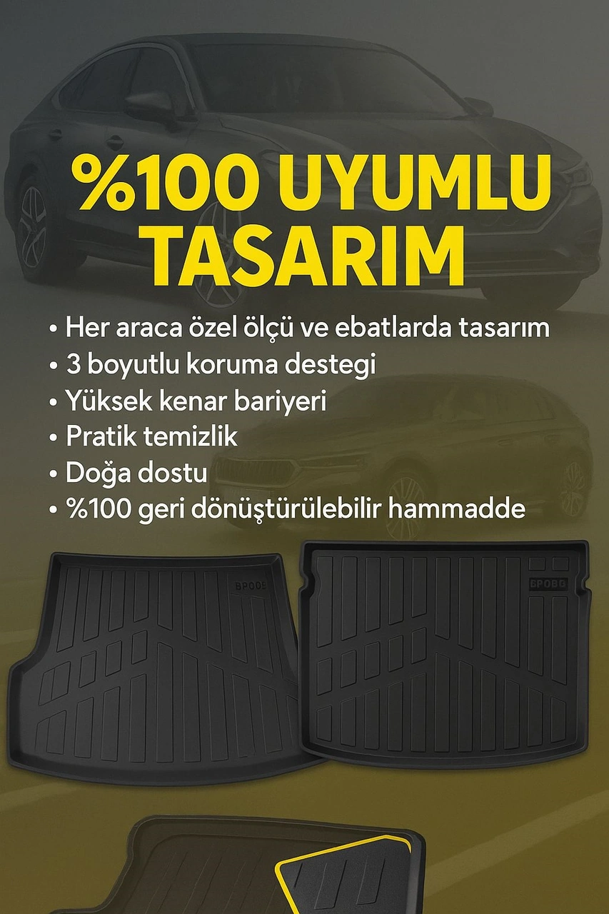 Togg T10f Sedan 2025 Sonrası Myk 3d Premium Yumuşak Bagaj Havuzu