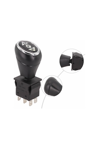 Joystick Kcd4 Anahtar Latch Siyah İleri Geri Vites Kolu 16a 250v Akülü Çocuk Arabası Vinç