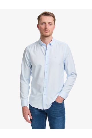 Pierre Cardin Erkek Açık Mavi Gömlek Desenli 50325365-vr003