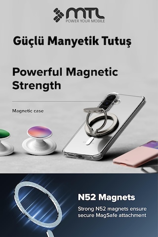 Samsung Galaxy A37 Şeffaf Magsafe Kılıf Mtl Safe