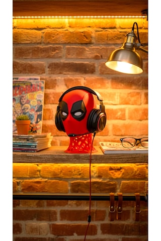 Sincara Home Deadpool Kulaklık Standı Kırmızı