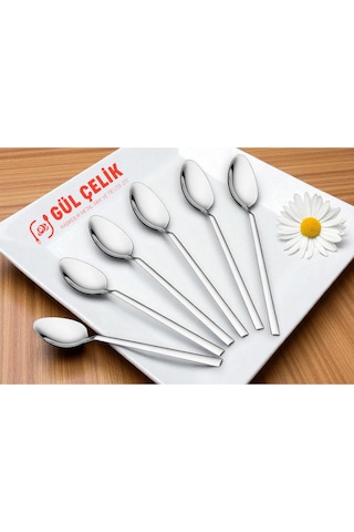 12 Parça Yemek Kaşığı Sade Çubuk Model 18/0 Kalite Çelik