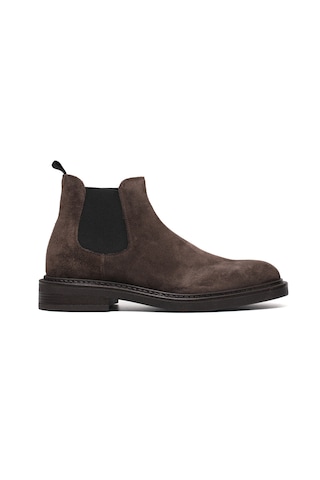 Cacao Dark Brown Bot Erkek 1054 - Moss Dino Draghi Chelsea Boot Suede Kahverengi