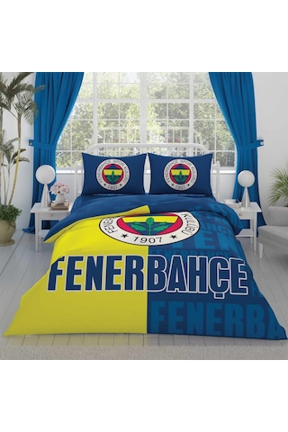 Taç - Fenerbahçe Parçalı Logo Lisanslı Çift Kişilik Nevresim Takımı