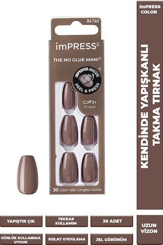 İmpress Color Kendinden Yapışkanlı Takma Tırnak Uzun Vizon