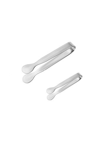 2'li Mini Maşa Şeker Maşası Paslanmaz Çelik Buz Maşası Küçük Servis Maşası