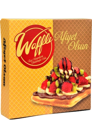 Miyo Ambalaj Waffle Kutusu Selefonlu Krome Karton 100'lü 18 x 18 x 4 CM