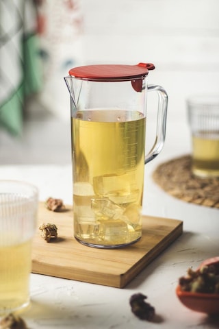 Akrilik Ölçekli 1 Lt Sürahi & Ölçü Kabı Buzdolabı Kapak Rafına Sığar