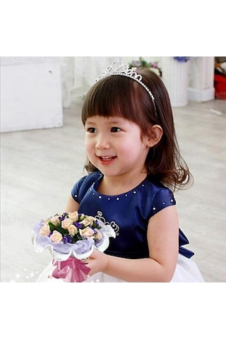 Trendooze Tiara Taklidi Taç Sopa Saç Prenses Prenses Moda Kızlar Hairband Bandı Bq Çok Renkli