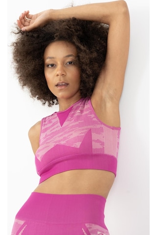 Maraton Active Slimfit Kadın Bisiklet Yaka Kolsuz Fitness Orkide Bra 813054-Orkide