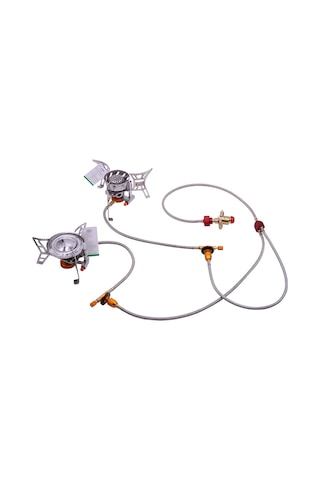 Teltree Kamp Stoku Ve Gaz Çifti Bağlantı Hortumu, Dışarıda Pişirme İçin Güvenli Ve Esnek, Çelik Dokuma, 1-2 Adet Seçeneği Gümüş