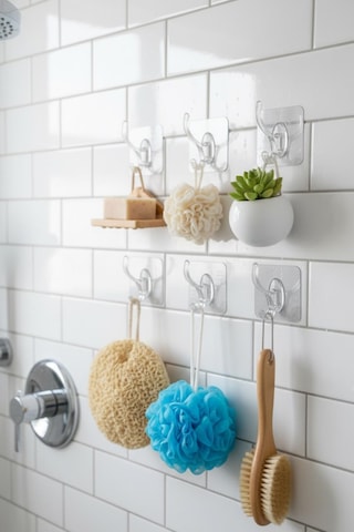 6 Lı Metalize Sarı Gümüş Askı Seti Şeffaf Beyaz