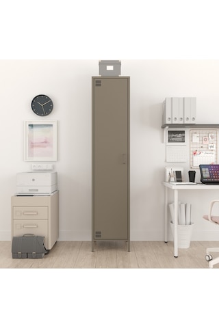 Pera Metal Elbise Dolabı, Soyunma Dolabı, Tek Kapılı, 41,50 X 40 X 189,50 Cm Ral 7039 Acıbadem Antrasit