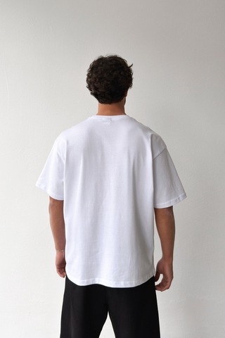 Flaw Atelıer Basic Oversize Fit Beyaz Tişört-29505