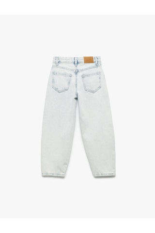 Koton Pamuklu Cep Detaylı Paraşüt Kesim Denim Pantolon Lıght Indıgo 6wkg40053ad Açık Mavi