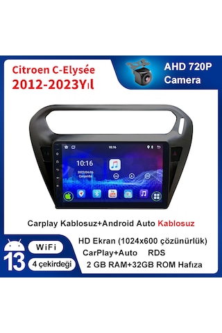 Peugeot 301 2012-2023yıl Android 2gb Ram 32gb Rom Multimedya