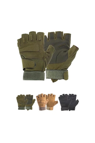 Single Sword Unisex Spor Ve Outdoor Yarım Parmak Eldiven