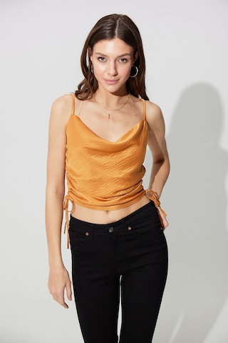 Sherin Taba Yanları Büzgülü Askılı Büstiyer SS23CT4735TA-TABA