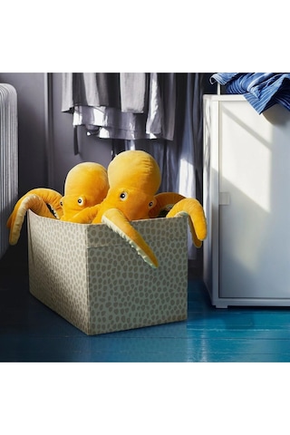 Kaliteli Çok Amaçlı Düzenleme Kutusu 55x33x33 Cm İkea Saklama Kutusu Polyester Bej Düzenleyici Bej