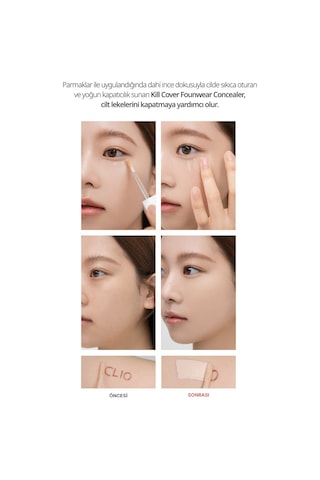 Yoğun Kapatıcılık Sağlayan Concealer Clio Kill Cover Founwear Concealer 3 Linen