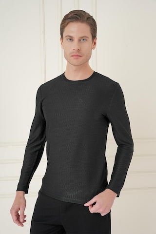 Efor Ts 891 Slim Fit Siyah Spor T-shirt Siyah