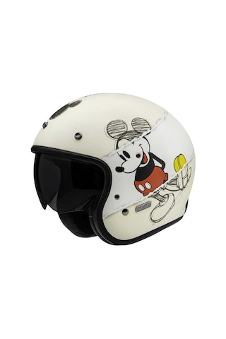 Hjc V31 Disney Mickey Sketch MC1SF Açık Kask-11387 Çok Renkli