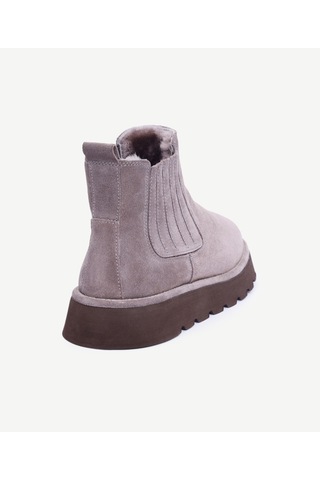 Yargıcı Deri Lastikli İçi Kürklü Bot 25kkay4012x 025 Vizon