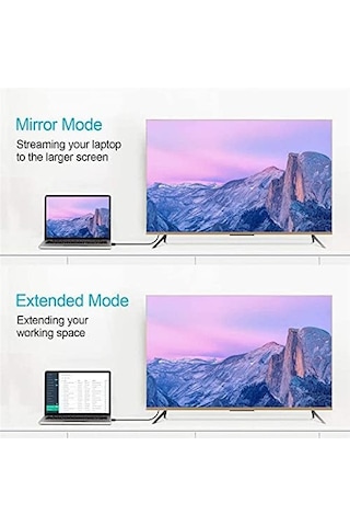 Hc-01 Type-c To 4k Ultra Full Hd Hdmı Usb-c Tak Çalıştır Görüntü Aktarım Kablosu-1.8m