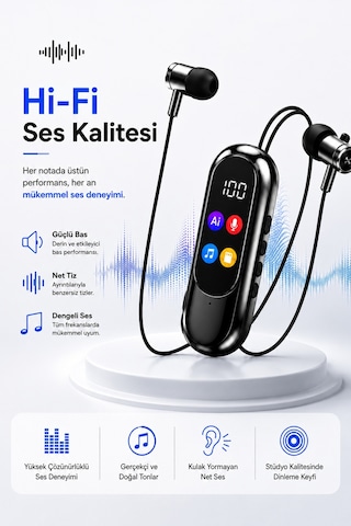 Sprange Bluetooth 5.4 Kulaklık 120 Saat Pil Ömrü Hi-fi Ses Tf Kart Destekli Type-c Şarj Srt14r