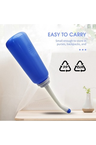 Pazly 500ml Seyahat Bideti: 2 Nozullu, Taşınabilir Pratik Hijyen Mavi Mavi