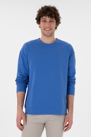 U.S. Polo Assn. Erkek Comfort Fit Bisiklet Yaka İndigo İnce Sweatshirt 50309858-VR028