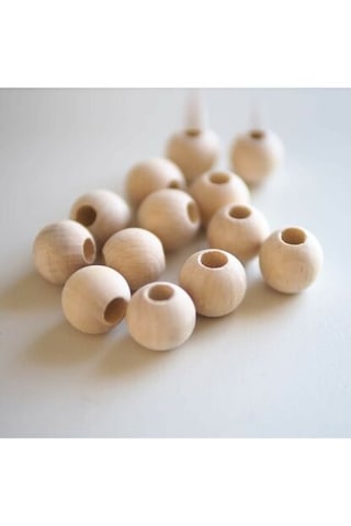 12 Adet Parlak Ahşap Boncuk Peçete Yüzüğü